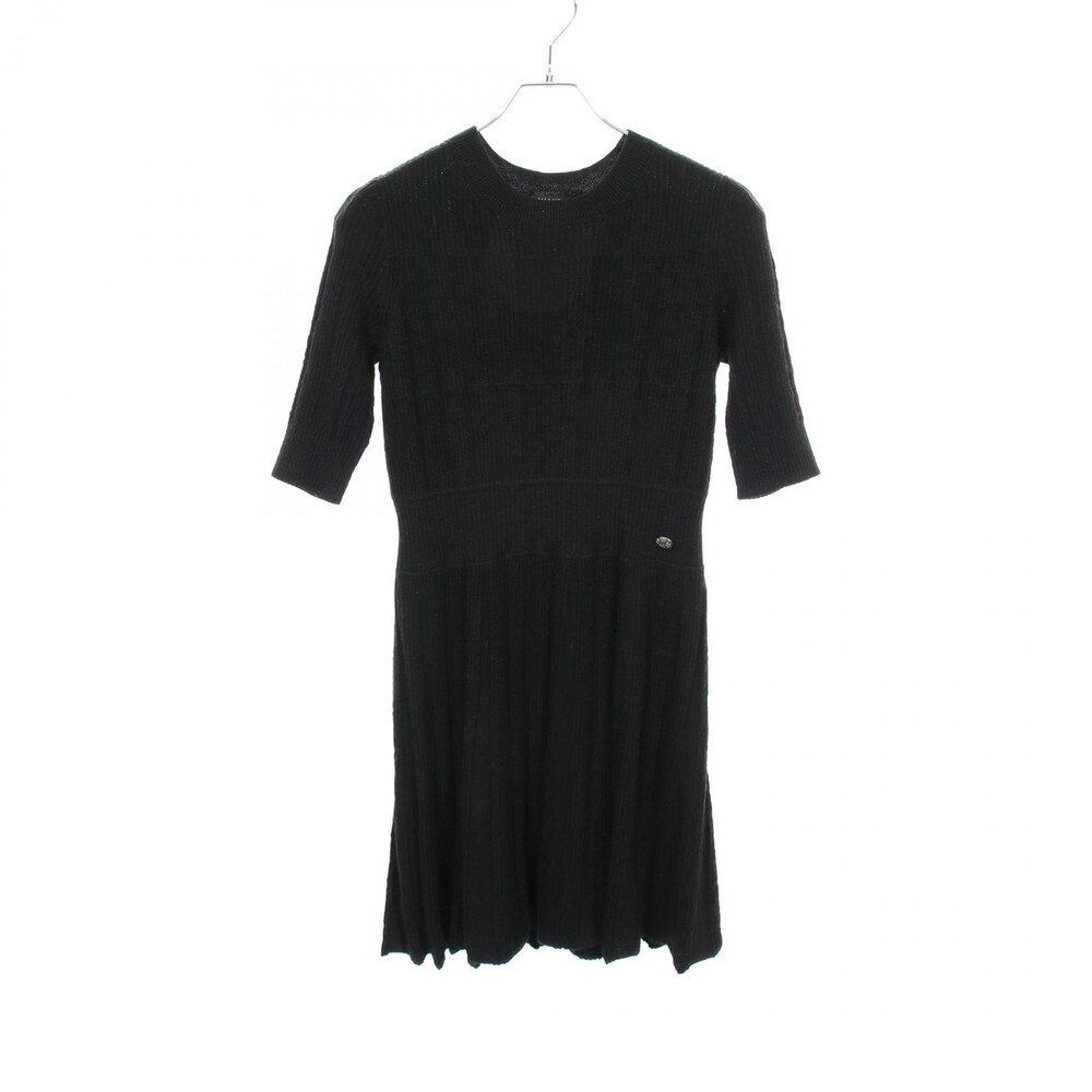 Chanel Coco Mark Button Dress #38 Wool #280402C12B